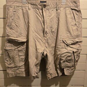 Levi Strauss & Co Cargo Shorts Mens 40 Khaki Multi Pocket Cotton Relaxed Fit